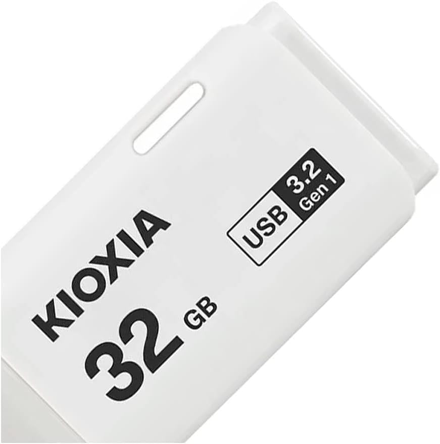 KIOXIA TransMemory U301 32GB USB Bellek – USB 3.2 Gen 1, Beyaz