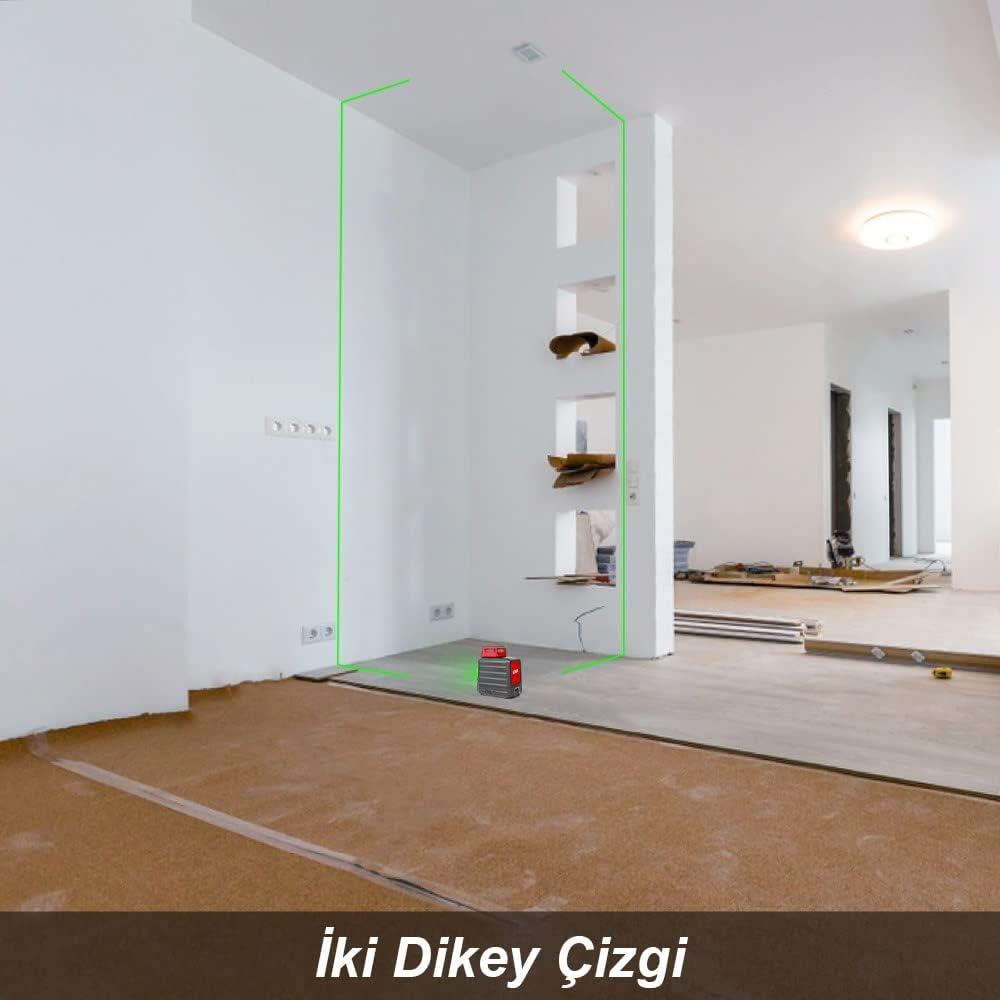 Kobb KBL33G 40 mt Şarjlı Otomatik Hizalamalı Yeşil Çapraz Çizgi Lazeri Outlet