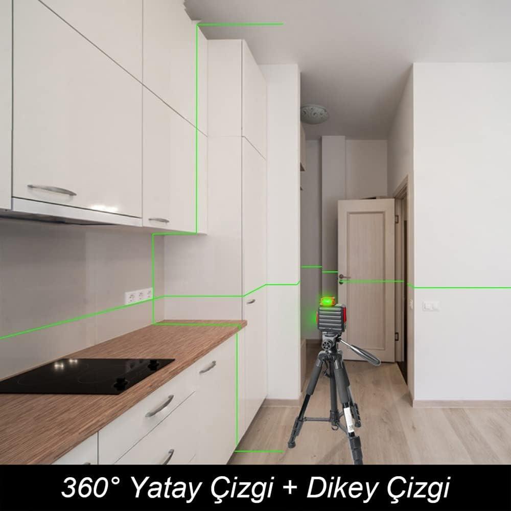 Kobb KBL33G 40 mt Şarjlı Otomatik Hizalamalı Yeşil Çapraz Çizgi Lazeri Outlet