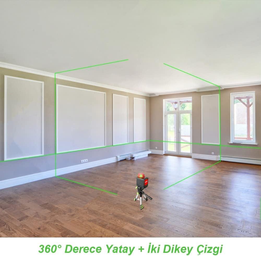 Kobb KBL33G 40 mt Şarjlı Otomatik Hizalamalı Yeşil Çapraz Çizgi Lazeri Outlet
