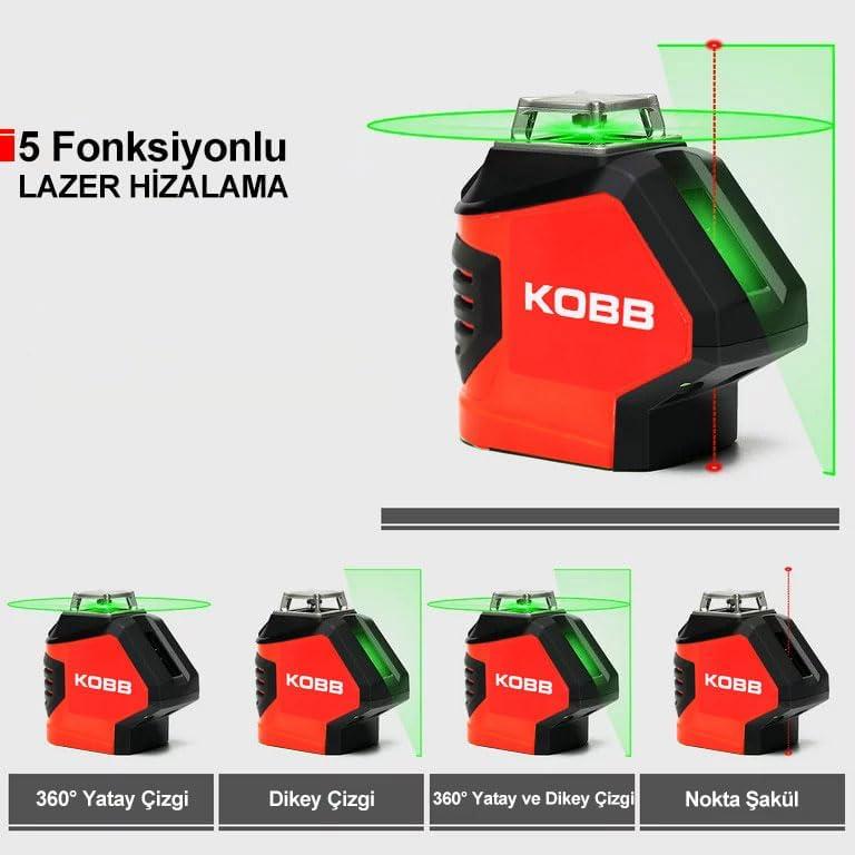 Kobb KBL88GTP 25 360 Derece Yatar Dikey Otomatik Lazer Hizalama Seti - TEŞHİR