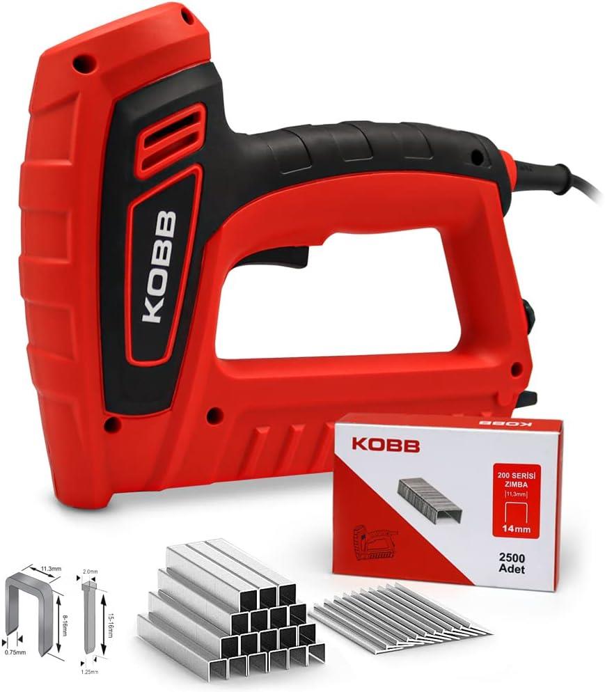 Kobb KBZ200 8-16 mm Zımba ve 15-16 mm Çivi Çakma Makinesi + 3000 Adet Yedek Zımba Ve Çivi Outlet