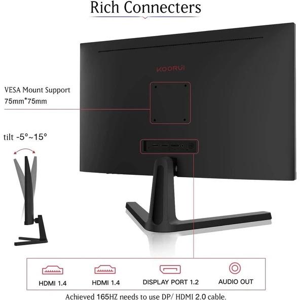 Koorui 24E4 24" 1 ms Full HD 165 Hz Oyuncu Monitörü Teşhir
