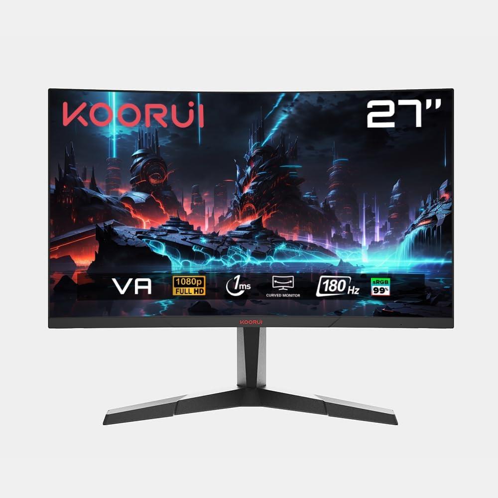 Koorui 27E6CA 27" 1 ms Full HD Curved 180 Hz Oyuncu Monitörü Teşhir