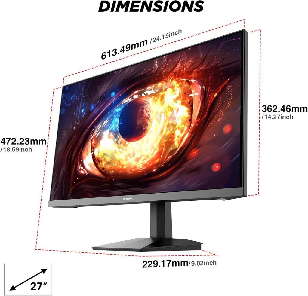 Koorui G2711P 27" 1 ms Full HD IPS 200 Hz Oyuncu Monitörü - Teşhir