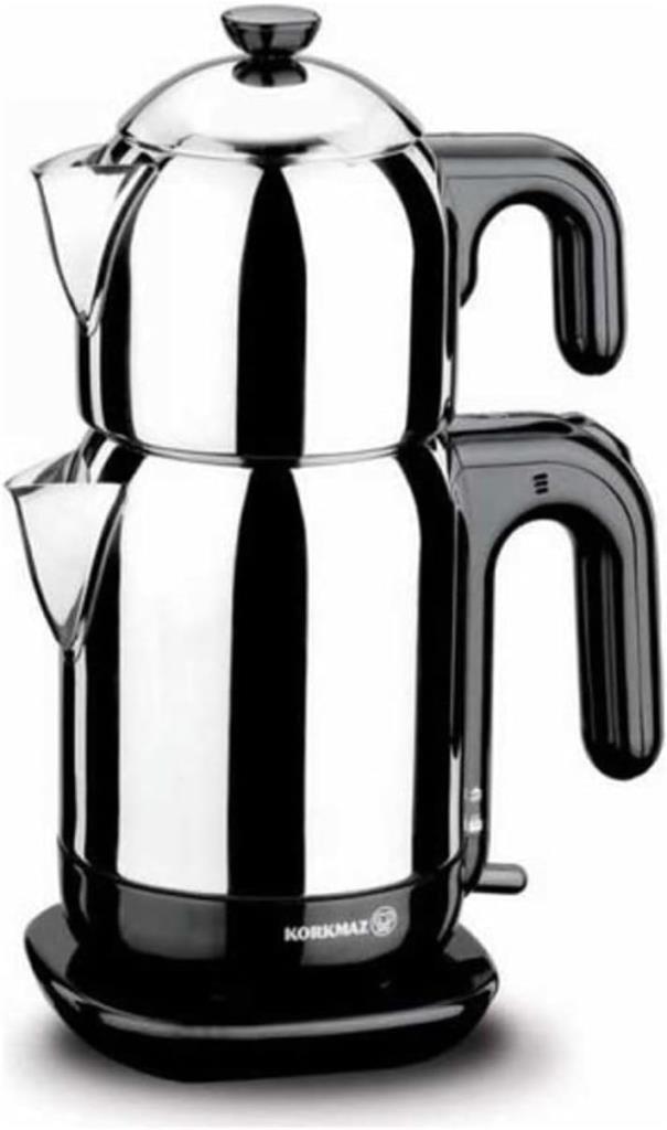 Korkmaz A369 Demtez Inox Siyah 1600 W Çelik Çay Makinesi Outlet