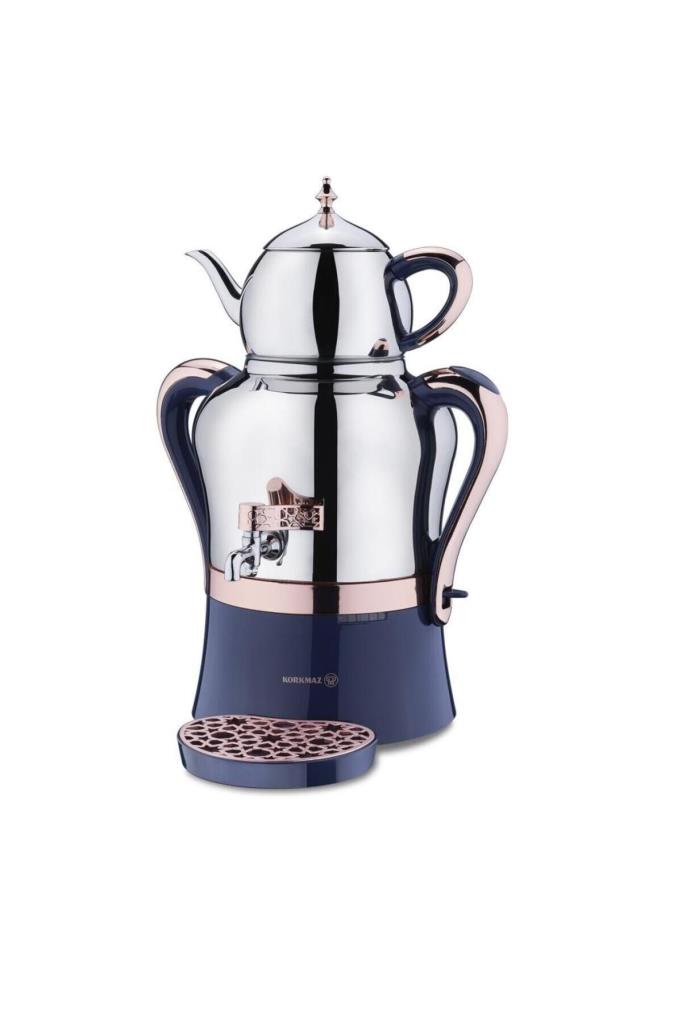 Korkmaz A843-01 Hanedan Inox Rosegold 2000 W Elektrikli Semaver Teşhir