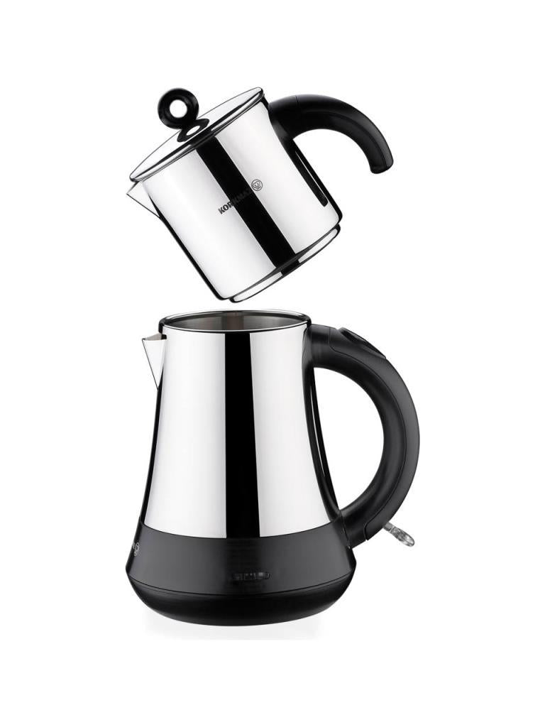 Korkmaz Hasbahçe A851 1600 W Siyah Krom Çelik Çay Makinesi Teşhir