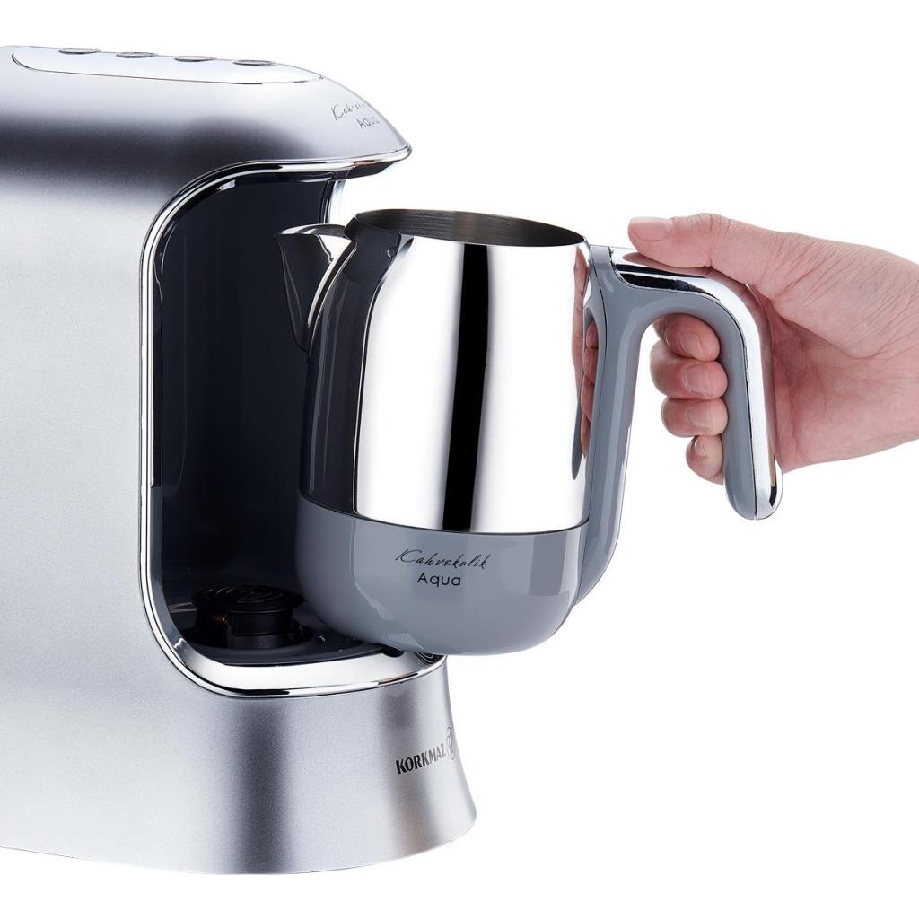 Korkmaz A862-05 Kahvekolik Aqua Inox Krom Türk Kahve Makinesi