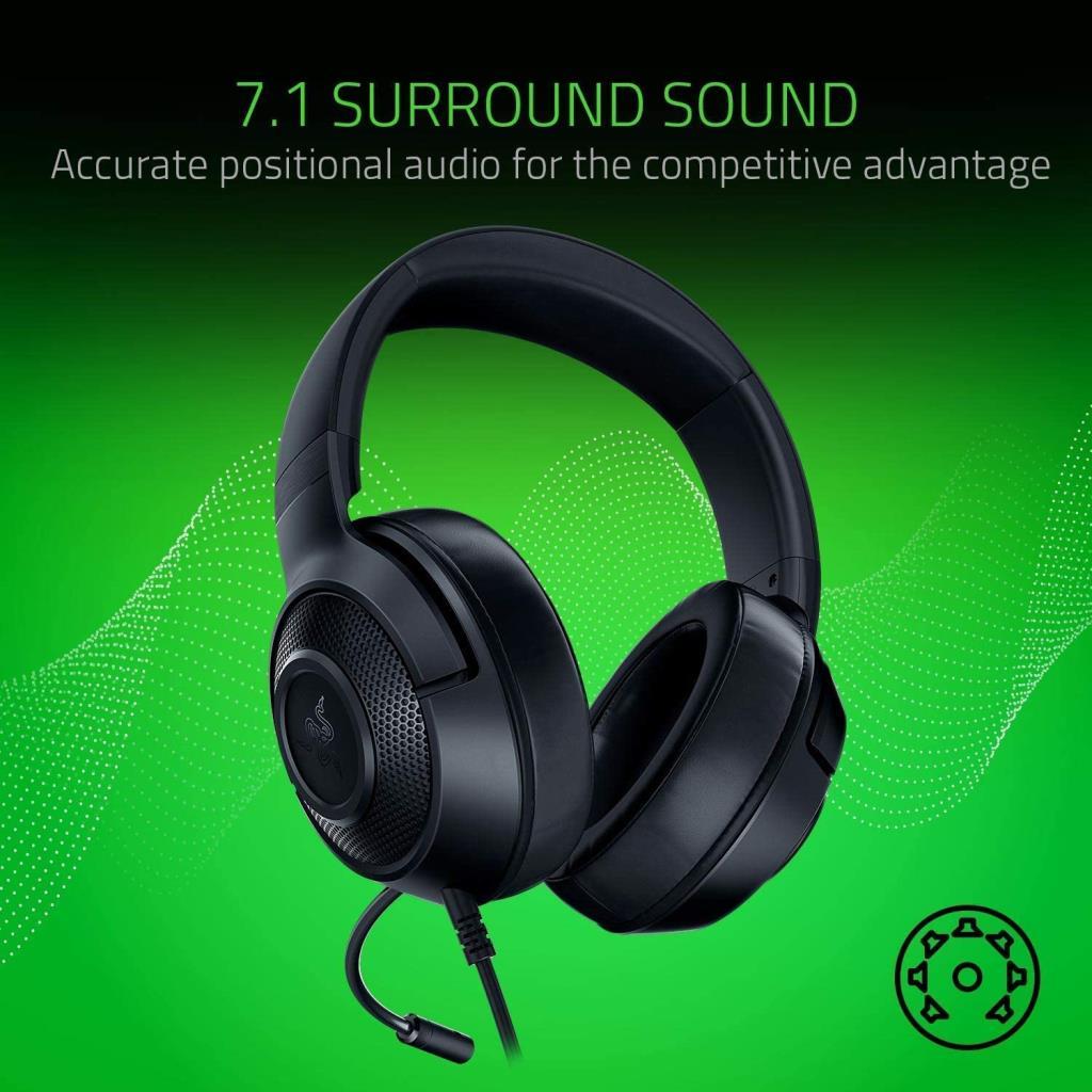 Razer Kraken X Lite Kablolu Mikrofonlu Kulak Üstü Oyuncu Kulaklık