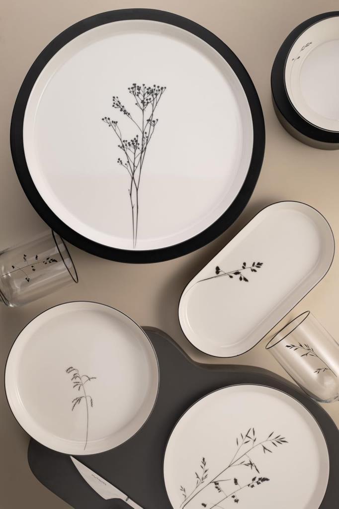 Kütahya Porselen Bone V-form Angelica 27 Parça 6 Kişilik Yemek Takımı - OUTLET