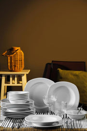 Kütahya Porselen Çisil 18 Parça 6 Kişilik Yemek Takımı Outlet