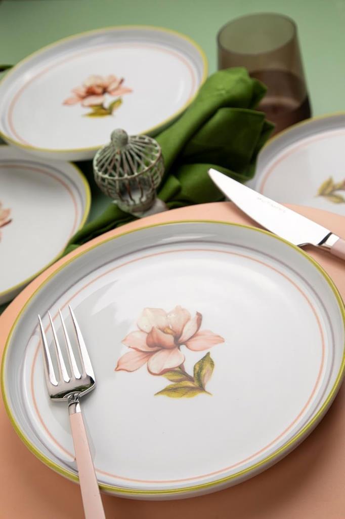 Kütahya Porselen Moderna 6 Kişilik 19 Cm Pasta Takımı Manolya