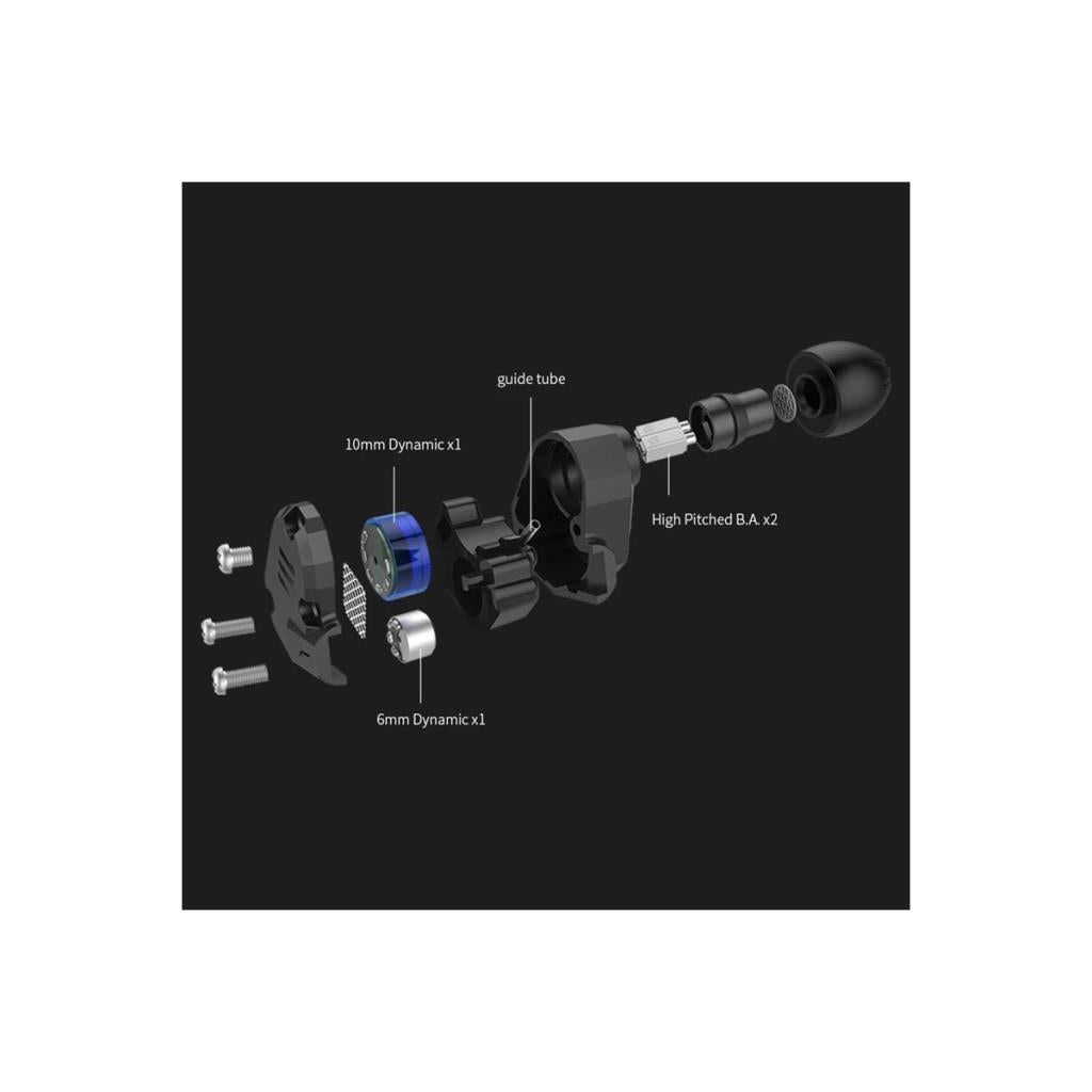 KZ ZS6 Hybrid Quad Driver Kulak İçi Kulaklık Siyah - TEŞHİR