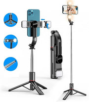 Asfal Çift Işıklı 3 Renkli Uzaktan Kumandalı 116 Cm Tripod, Özçekim Ve Selfie Çubuğu
