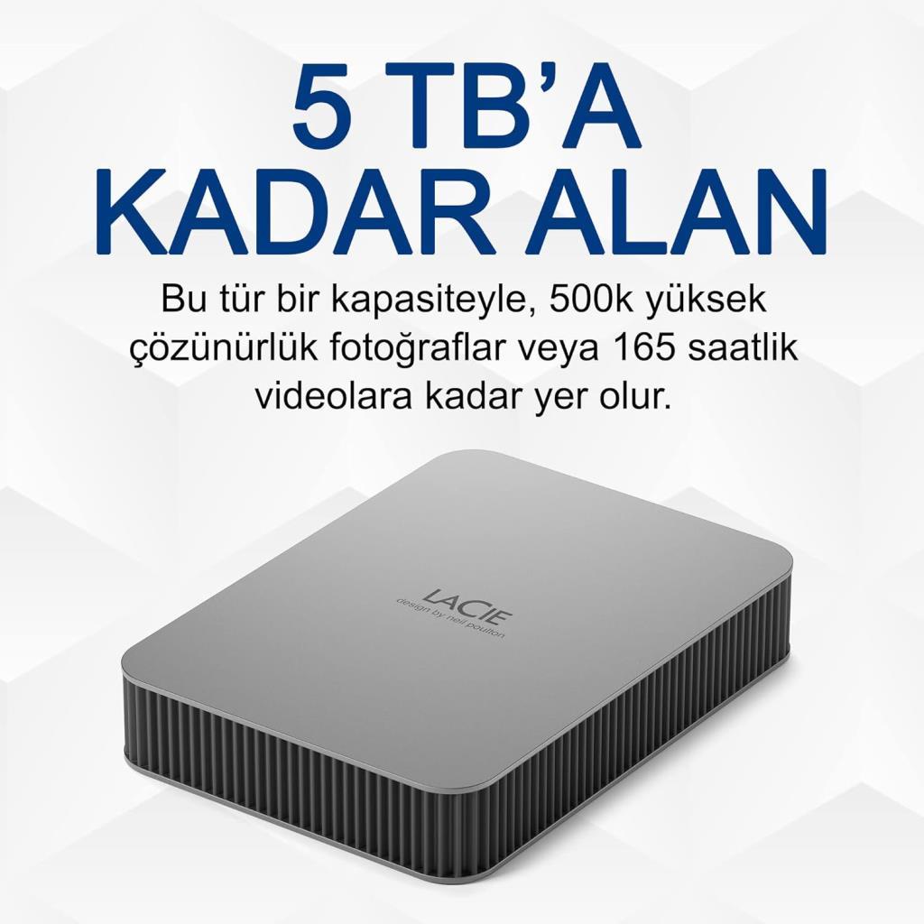 Lacie Mobil Drive STLP5000400 USB 3.1 2.5" 5 TB Harici Harddisk - Outlet