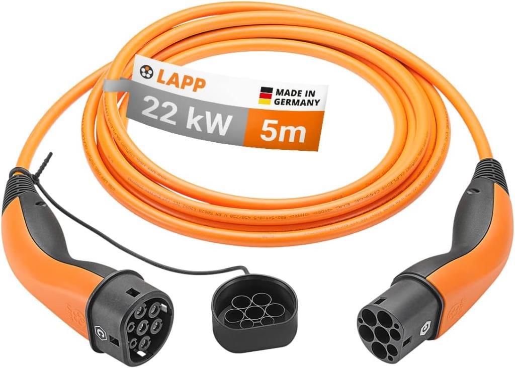Lapp Elektrikli Araç 22 Kw, 32A, Üç Fazlı, Mod3, 5m Tip2 Şarj Kablosu - Tüm Araçlarla Uyumlu - TEŞHİR