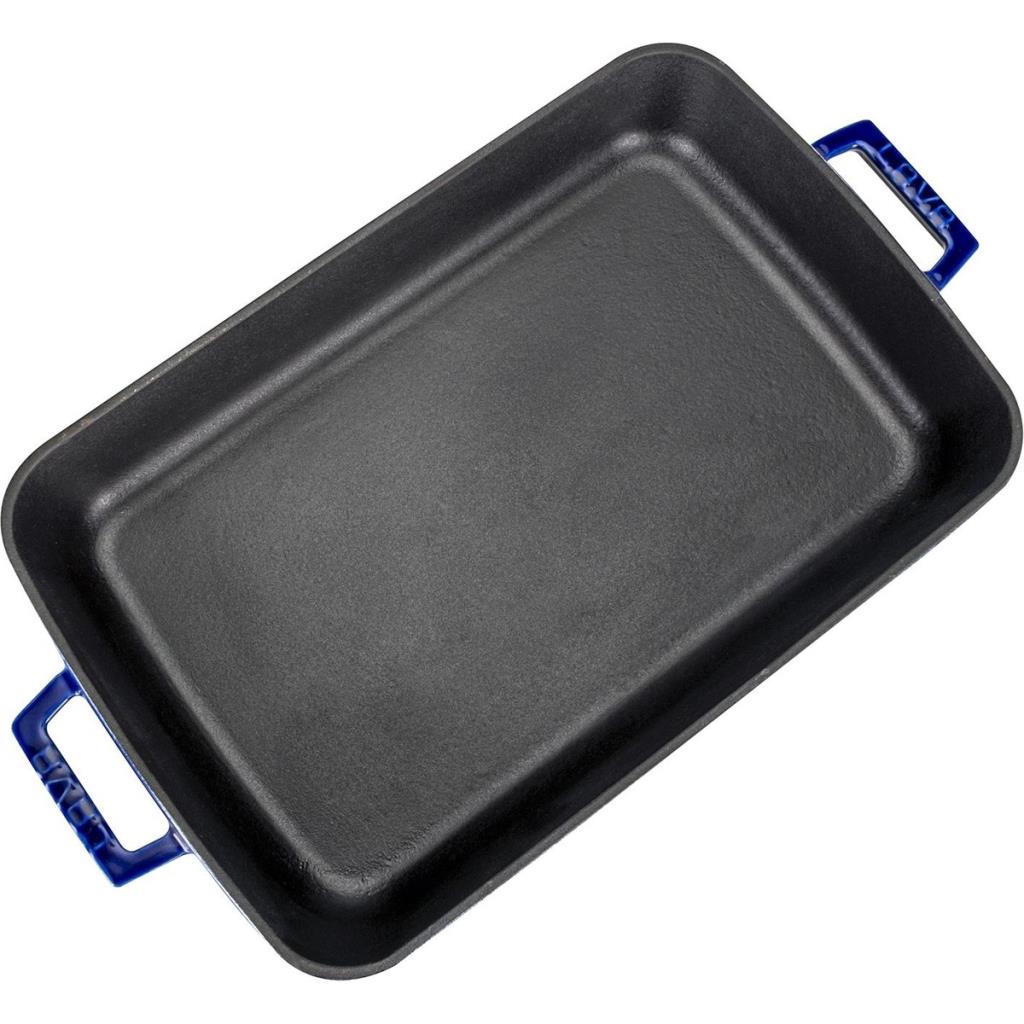 Lava Premium 26x40 cm Majolik Mavi Döküm Dikdörtgen Rosto ve Fırın Tepsisi