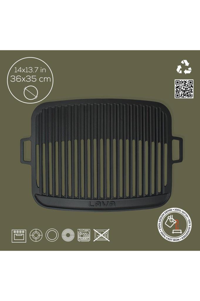 Lava Döküm Mangal Izgarası, 36x45 cm Outlet