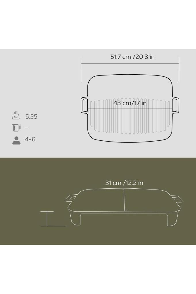 Lava Döküm Mangal Izgarası, 36x45 cm Outlet