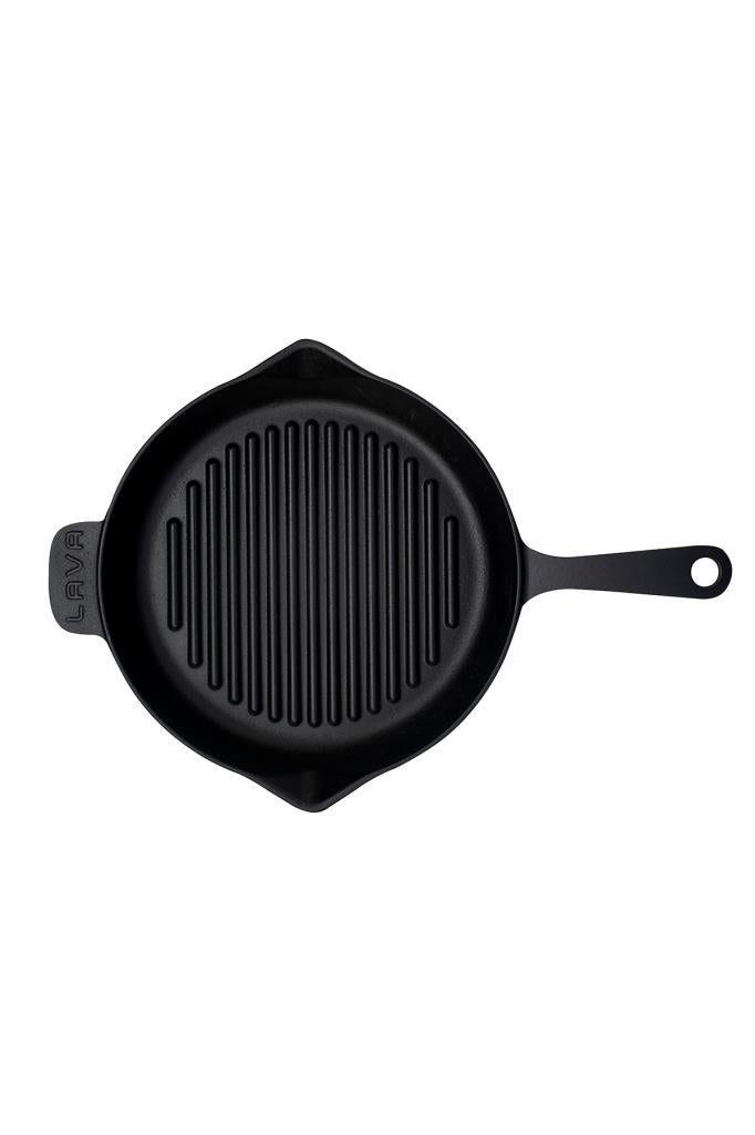 Lava Round One-Piece Handle 28 cm Cast Iron Frying Pan Outlet