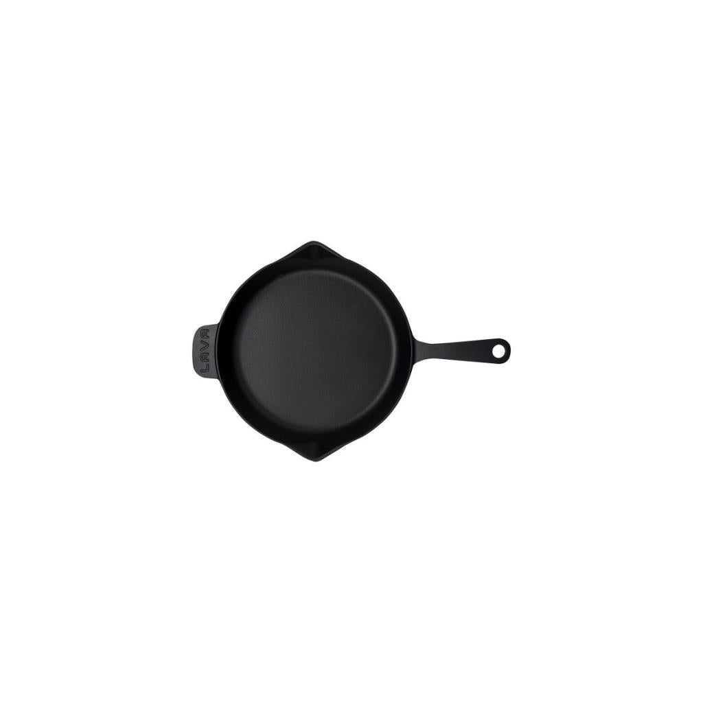 Lava Yuvarlak Yekpare Saplı 28 cm Demir Döküm Kızartma Tavası