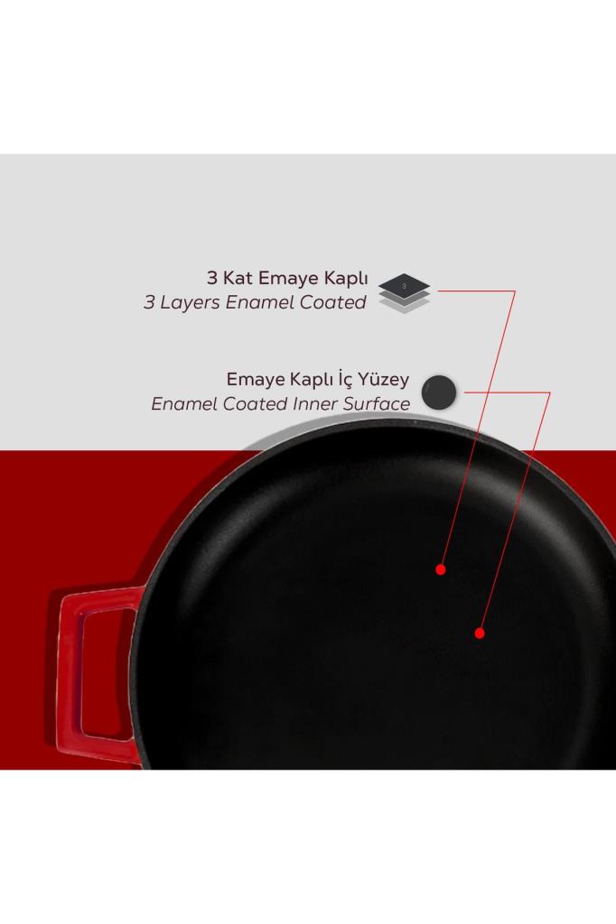 Lava Döküm Yuvarlak Kızartma Tavası Döküm Demir Ve Ahşap Saplı Çap(Ø)28cm. Teşhir