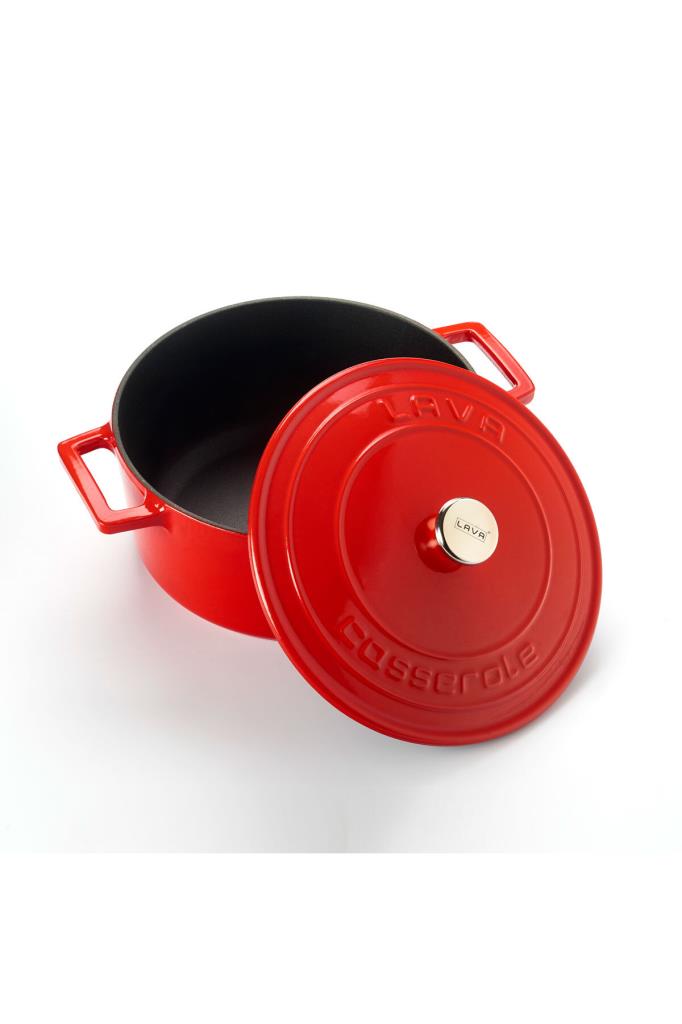 Lava Folk Yuvarlak Kırmızı 22 cm Derin Döküm Tencere