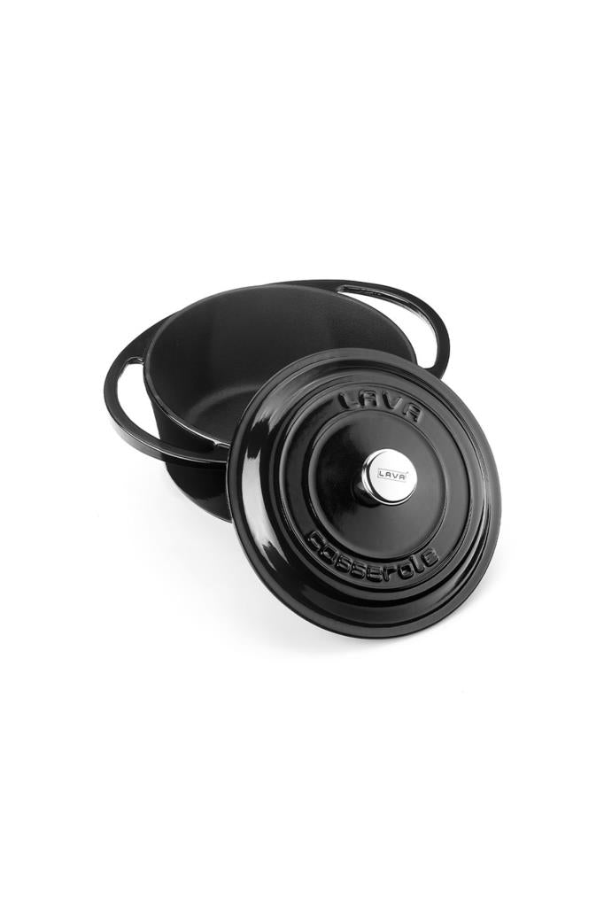 Lava Heritage Yuvarlak Siyah 20 cm Döküm Tencere
