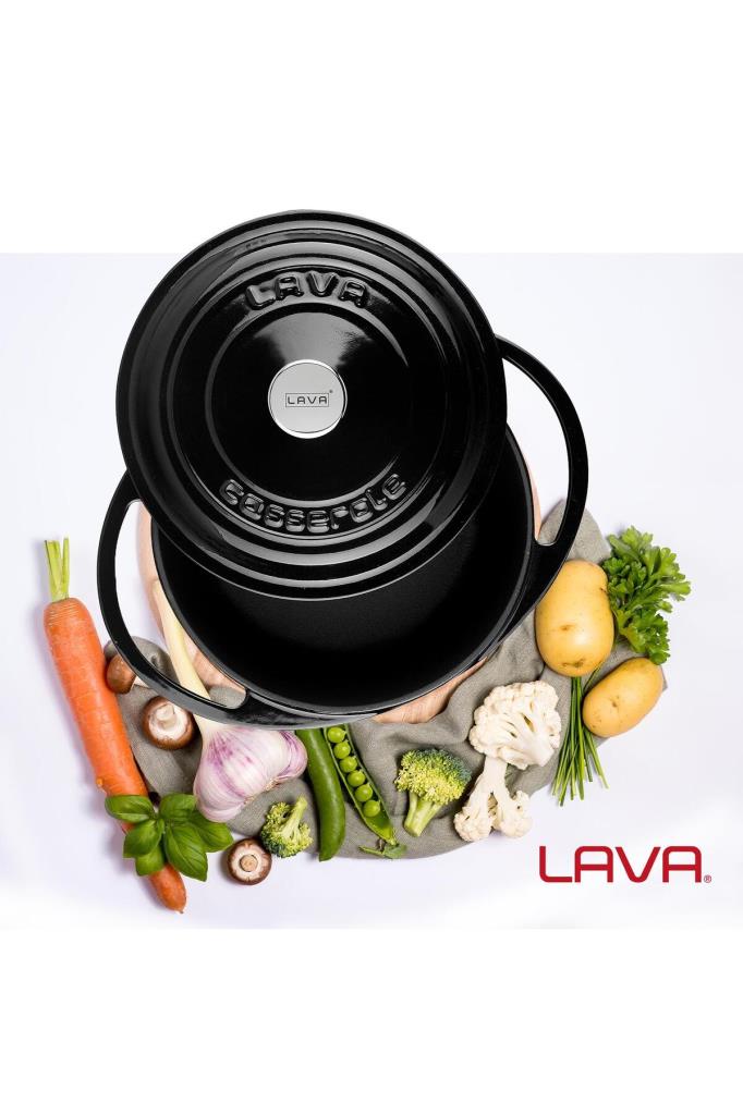 Lava Heritage Yuvarlak Siyah 20 cm Döküm Tencere