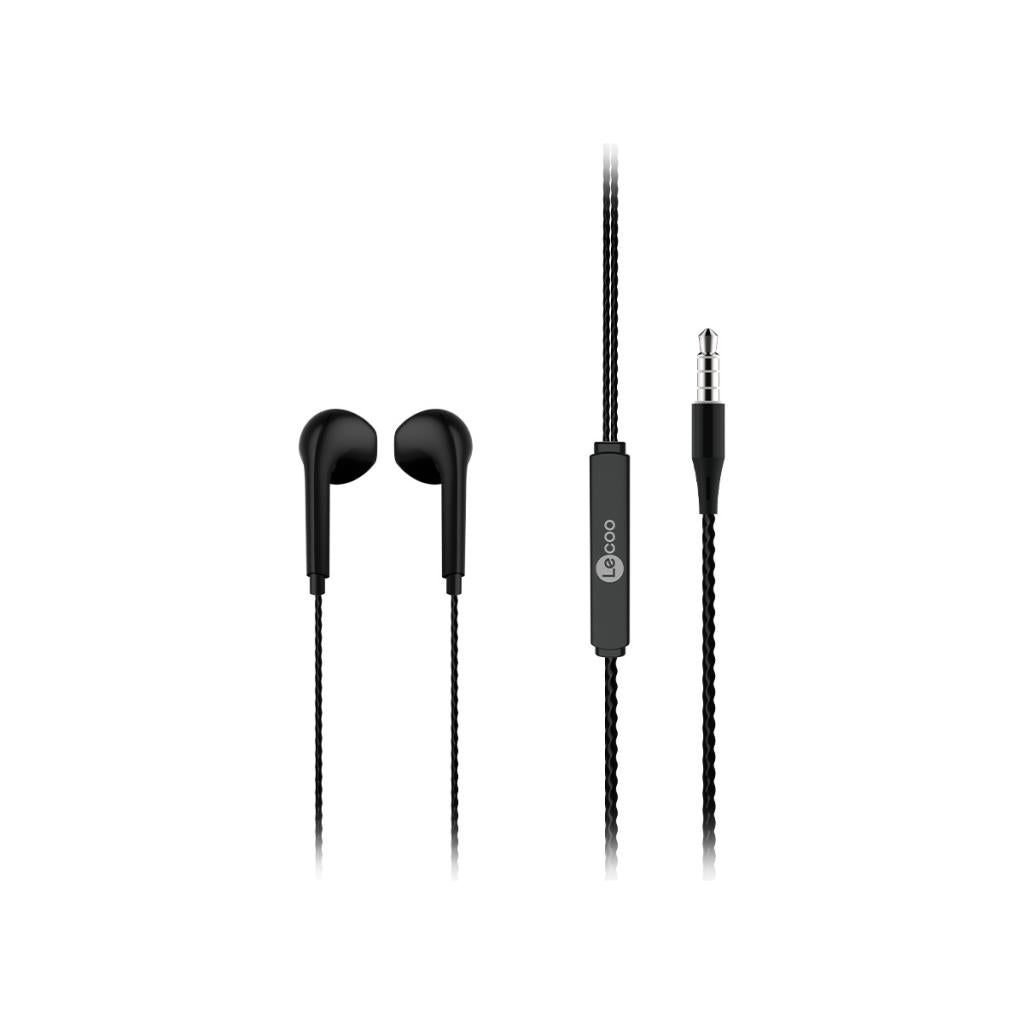 Lecoo EH104 Kablolu 3.5mm Jacklı Kulak İçi Mikrofonlu Kulaklık Siyah