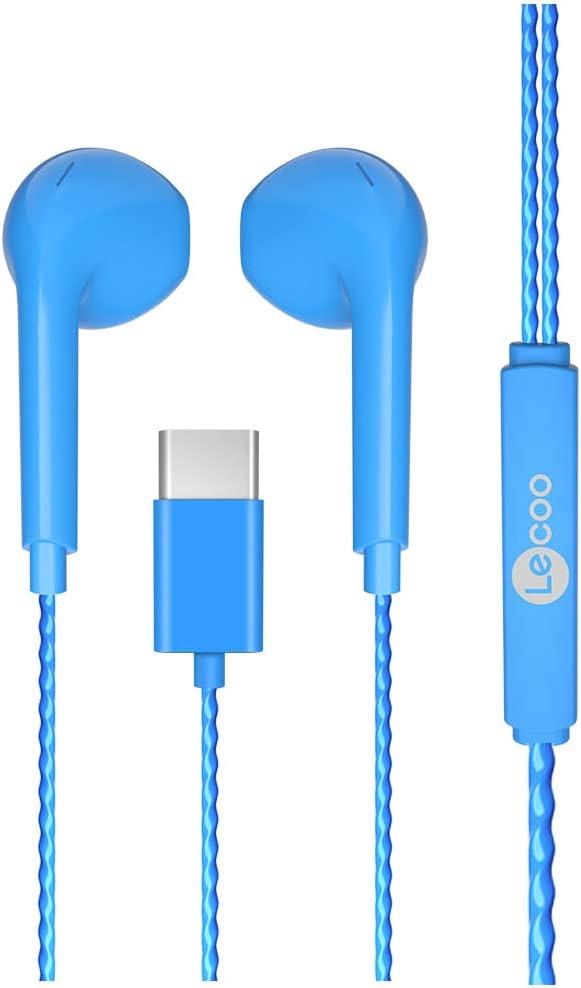 Lecoo EH104 Kablolu Type-C Kulak İçi Mikrofonlu Kulaklık Mavi Outlet