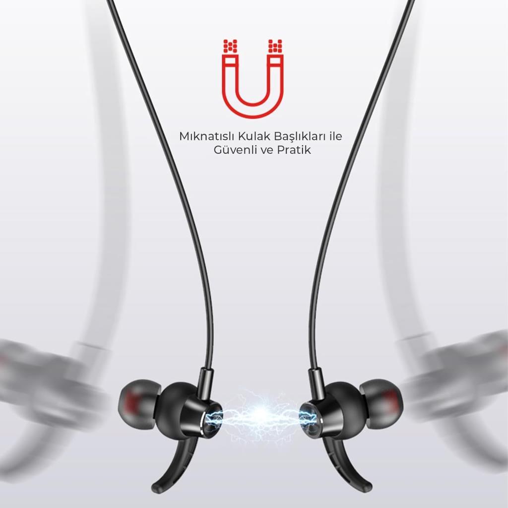 Lenovo Lecoo ES201 Boyun Bantlı Mikrofonlu Kulak İçi Bluetooth Kulaklık Outlet