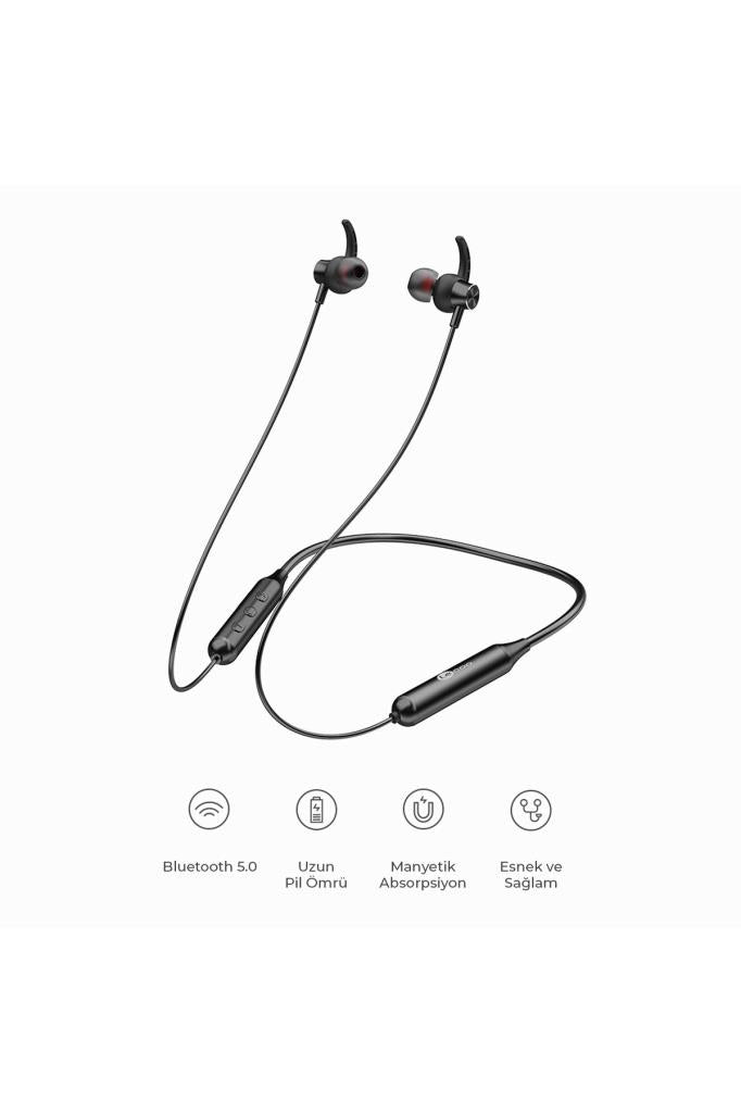 Lenovo Lecoo ES201 Boyun Bantlı Mikrofonlu Kulak İçi Bluetooth Kulaklık