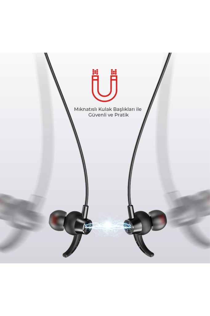 Lenovo Lecoo ES201 Boyun Bantlı Mikrofonlu Kulak İçi Bluetooth Kulaklık