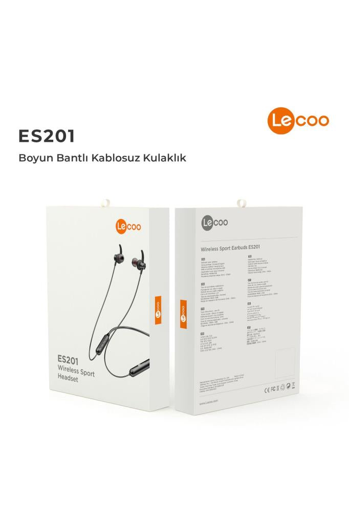 Lenovo Lecoo ES201 Boyun Bantlı Mikrofonlu Kulak İçi Bluetooth Kulaklık