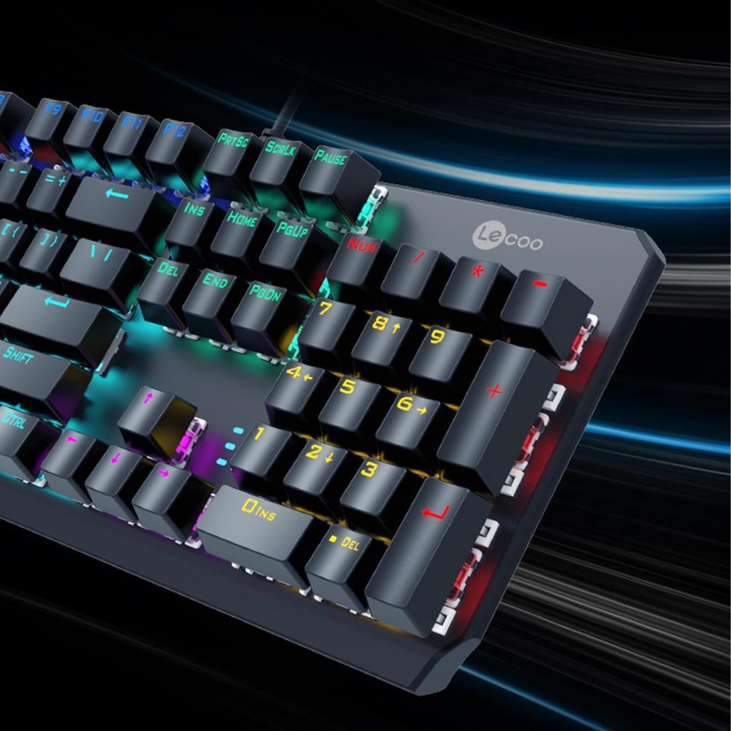 Lecoo GK301 USB Kablolu Makro Tuşlu Blue Switch RGB LED Ay