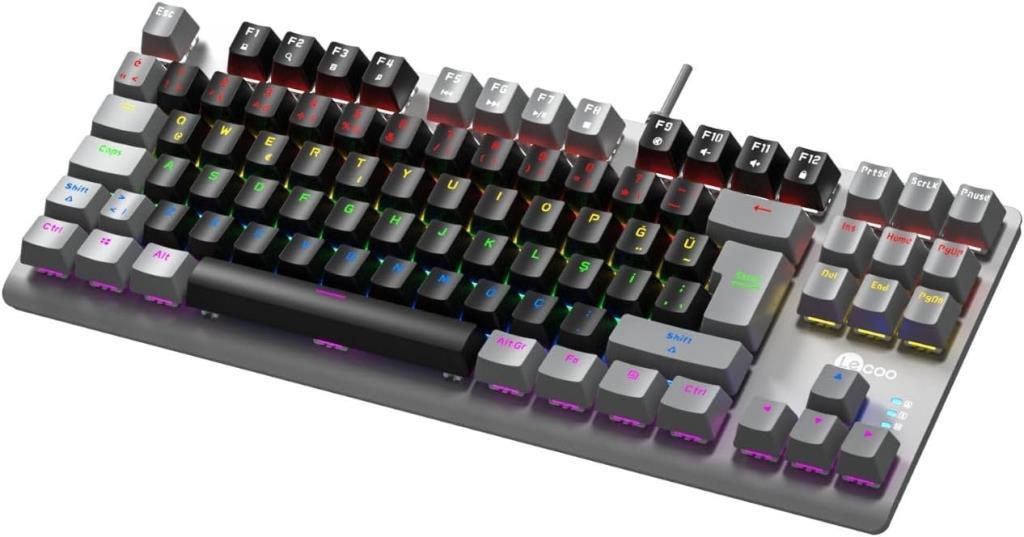 Lenovo Lecoo GK304 RGB TKL Red Switch Kablolu Mekanik Oyuncu Klavyesi