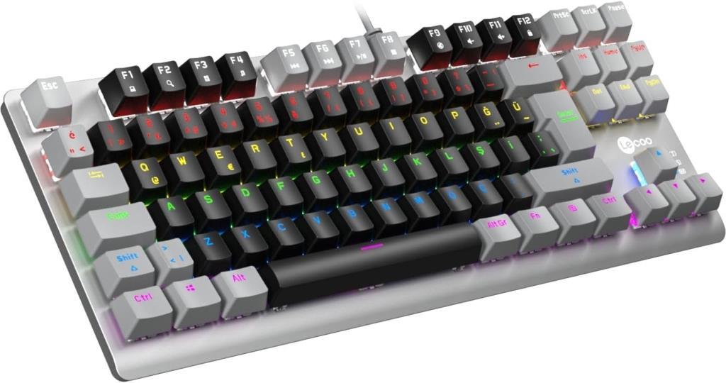 Lenovo Lecoo GK304 RGB TKL Red Switch Kablolu Mekanik Oyuncu Klavyesi
