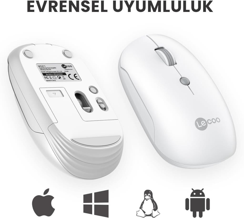 lecoo Lenovo Ws211 Çift Modlu Bluetooth & Wireless Kablosu