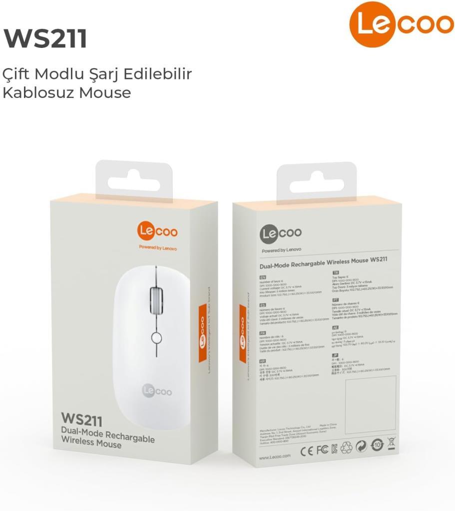 lecoo Lenovo Ws211 Çift Modlu Bluetooth & Wireless Kablosu