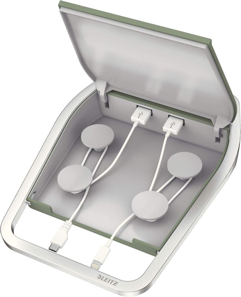 Leitz Style 6512-53 2 i Teşhirn USB Şarj Cihazı, Yeşil