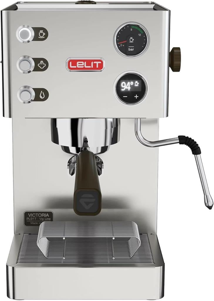 Lelit PL91T Victoria Ticari Tip Espresso Makinesi, Paslanmaz Çelik, 1000W, Gümüş Renk Teşhir