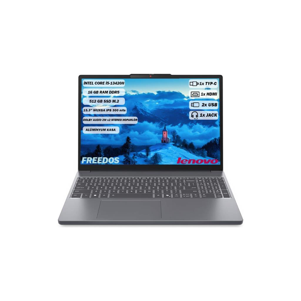 Lenovo IdeaPad Slim 3 15IRH10 83K1003MTR i5-13420H 16 GB 512 GB SSD UHD Graphics 15.3" WUXGA Notebook - DISPLAY MODEL