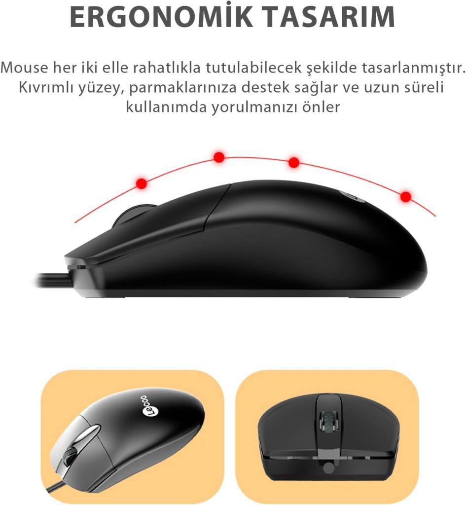 Lenovo Lecoo CM103 Kablolu Klavye Mouse Seti Outlet