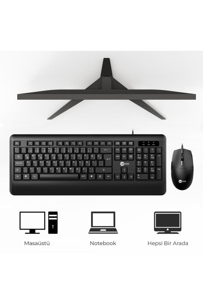 Lenovo Lecoo CM104 Kablolu Klavye Mouse Seti Outlet