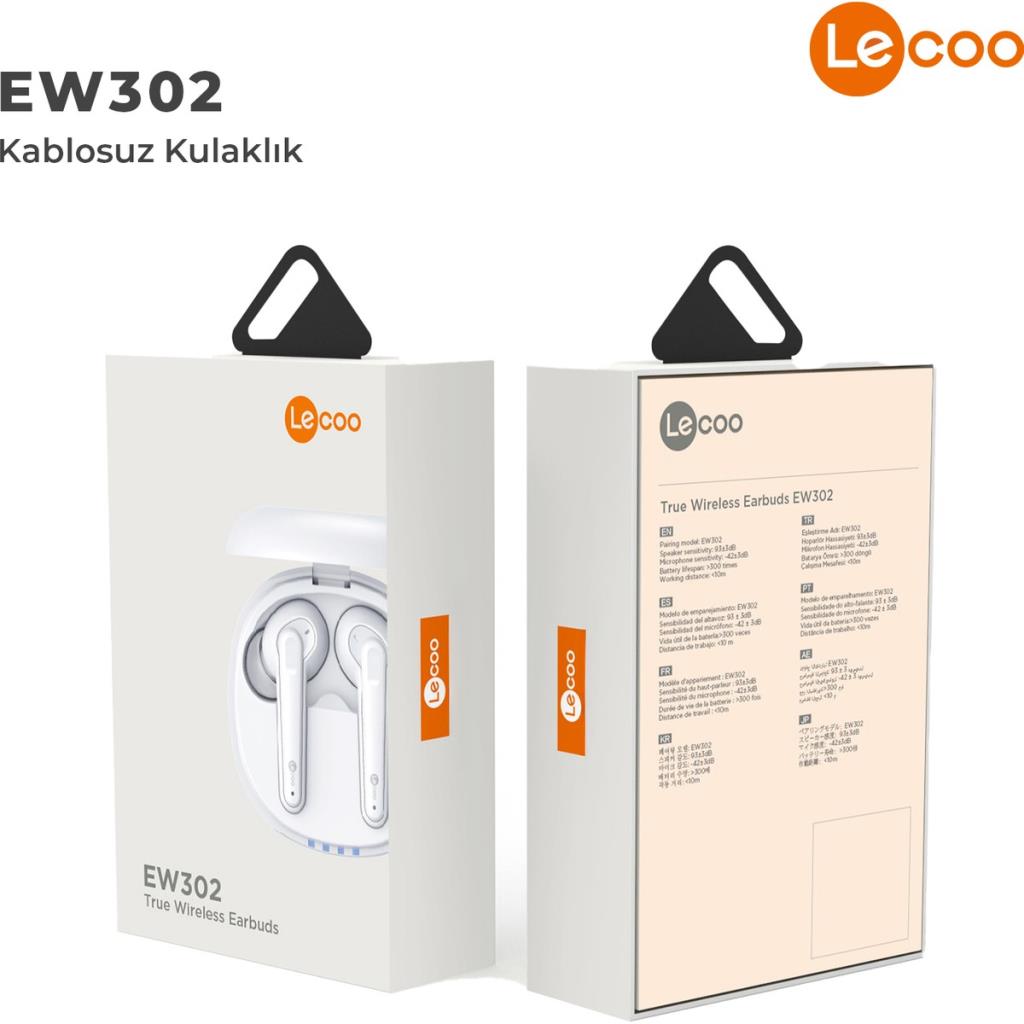 Lenovo Lecoo EW302W TWS Kulak İçi Bluetooth Kulaklık Beyaz
