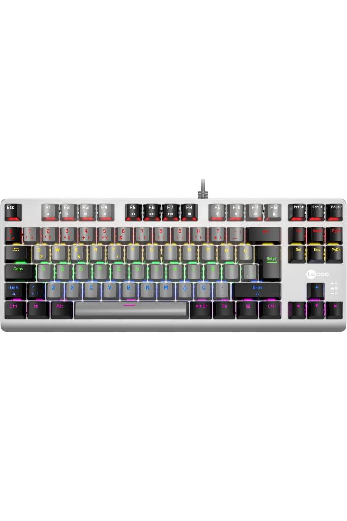 Lenovo Lecoo GK304 RGB TKL Red Switch Kablolu Mekanik Oyuncu Klavyesi - TEŞHİR