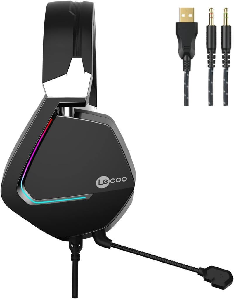 Lenovo Lecoo HT402 RGB 7.1 USB Kablolu Kulak Üstü Oyuncu Kulaklığı Teşhir
