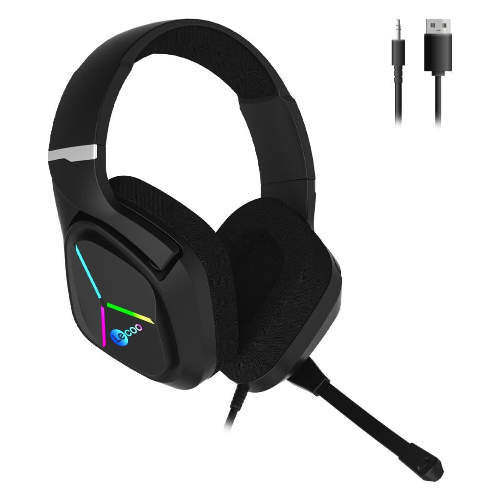 Lenovo Lecoo HT406 RGB 3.5mm/USB Kablolu Kulak Üstü Oyuncu Kulaklığı